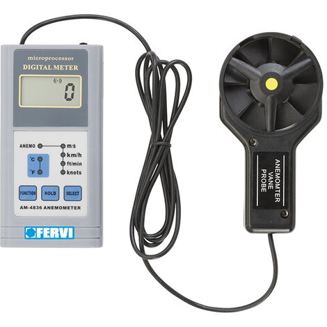 Anemometro digitale per misurazione velocit� dell'aria e temperatura FERVI A005