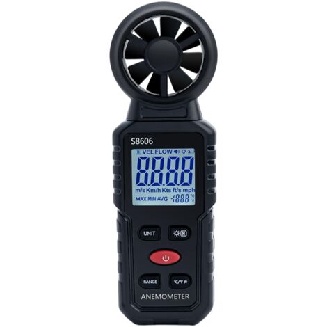Anemometro digitale portatile 3 in 1, misurazione della velocità del vento da 0 a 45 m/s, potenza del vento e temperatura del vento, ideale per navigazione e volo
