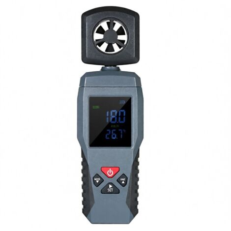 Anemómetro-termómetro digital LCD ST9606, retroiluminado, mide el viento y la velocidad del aire.