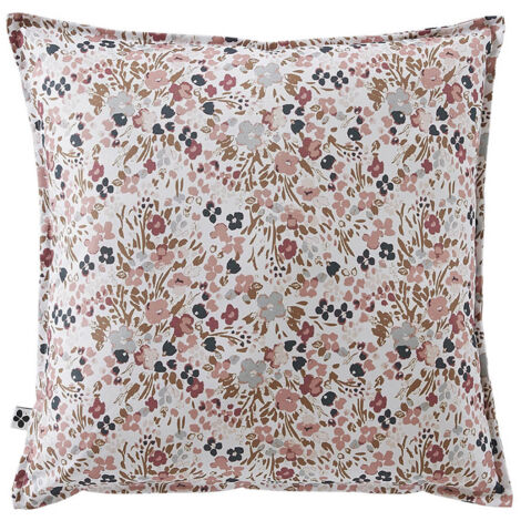 ANEMONE - Coussin 45x45 Déhoussable Tissu Déperlant Motif Fleuri