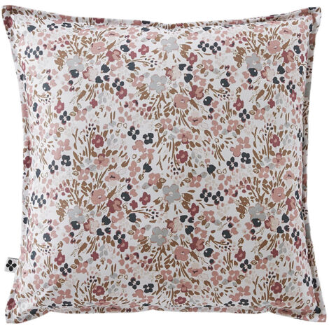 ANEMONE - Coussin 60x60 Déhoussable Tissu Déperlant Motif Fleuri