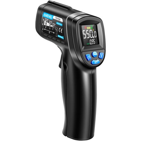 KKMOON ANENG TH104 Berührungsloses Infrarot-Thermometer -50℃550℃ Infrarot-Thermometer mit VA-Hintergrundbeleuchtung und Bildschirm. Industrielles Thermometer. Hochpräziser tragbarer IR-Laser-Temperaturtester