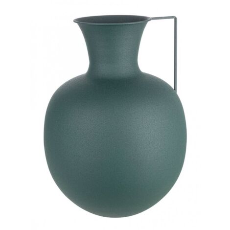 Anfora askos 1 manico in metallo per uso decorativo -Verde scuro