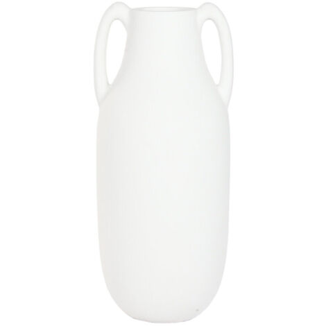 Anfora Fibra Vidrio 38X38X90 Asas Rugoso Crudo