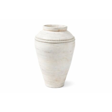 Anfora Terracota 55X55X77 Decape Blanco