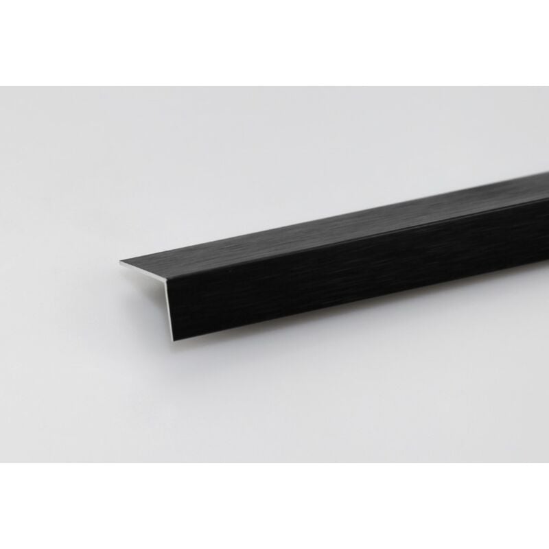 Profilo angolare da 2 metro alluminio nero spazzolato 10x10x1 - arcansas