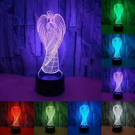 Créatif 3D Camion Nuit Lampe Art Déco Lampe Lumières LED Décoration Lampes  Touch Control 7 Couleurs Change Veilleuse USB Powered Enfants Cadeau