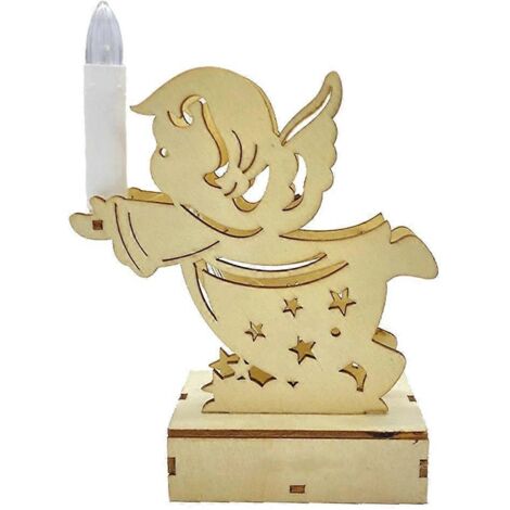 Ange décoratif de Noël pour intérieur avec bougie lumineuse, décoration de bureau G
