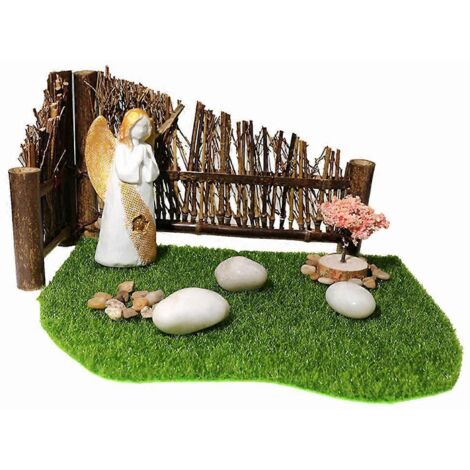 Ange Souhaitant - Ornement de Jardin, Sculpture Artisanale pour Paysage, Décoration Extérieure, Cour, Jardin.
