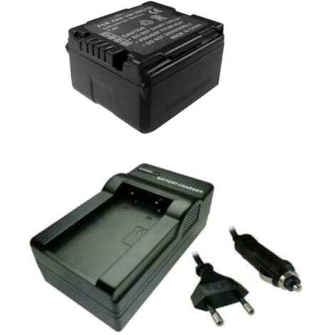 ANGEBOT IM SET: Trade-Shop Kamera Li-Ion Akku 1200mAh + Ladegerät mit Kfz Adapter für Panasonic SDR-H21 SDR-H40 SDR-H60 SDR-H80 SDR-H90 SDR-H200 SDR-H250 SDR-H280 VDR-D50 VDR-D160 ersetzt VBN130