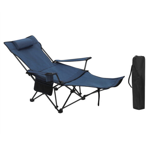 Angel Campingstuhl klappbar Liegefunktion Fußstütze Kopfstütze leichter Outdoor Stuhl