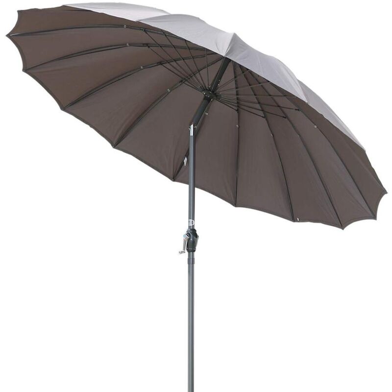 

2.7M Sombrilla Inclinado de Aluminio, Parasol con Manivela, Mástil Aluminio 38MM (Gris) - Angel Living