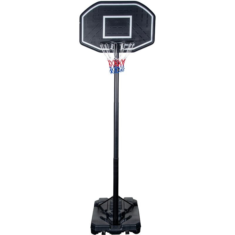 Angel Sports - Panier de Basket sur Pied 200-305 cm Noir et Blanc a partir de 6 ans et + Facile à déplacer Jeux Plein Air Panier de Basket