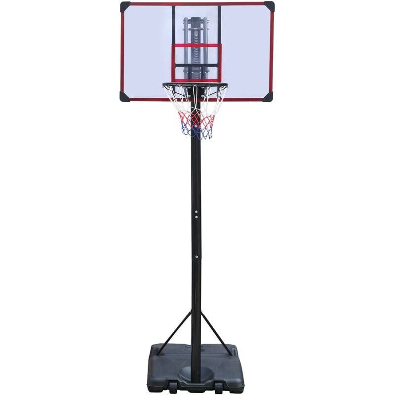 Panier de Basket sur Pied 270-305 cm Noir et Blanc a partir de 6 ans et + Facile à déplacer Jeux Plein Air Panier de Basket - Angel Sports