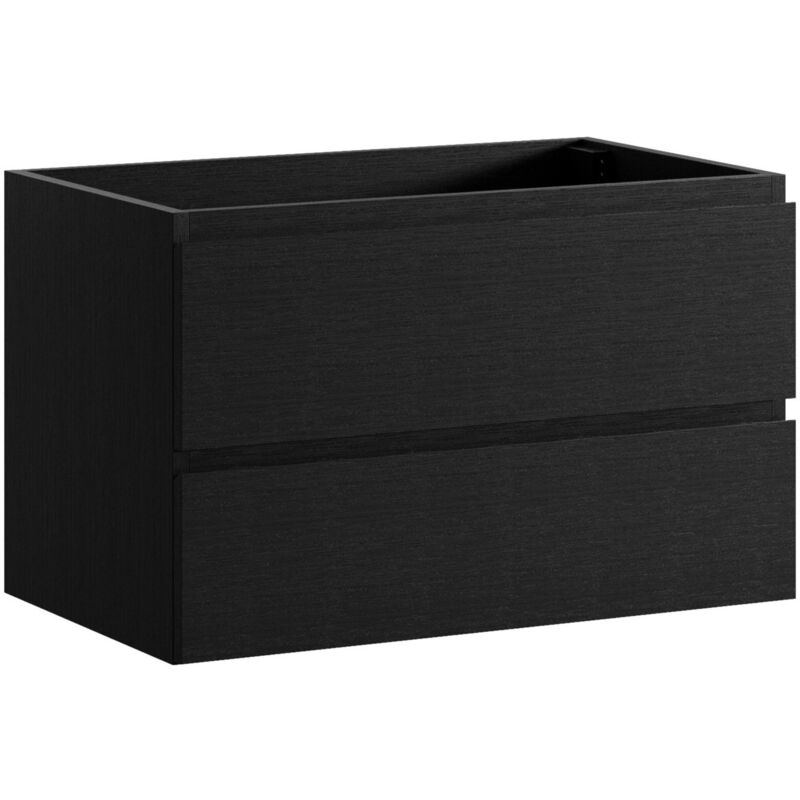 Badplaats Waschbeckenunterschrank Angela 80cm - Schwarz Holz - Unterschran