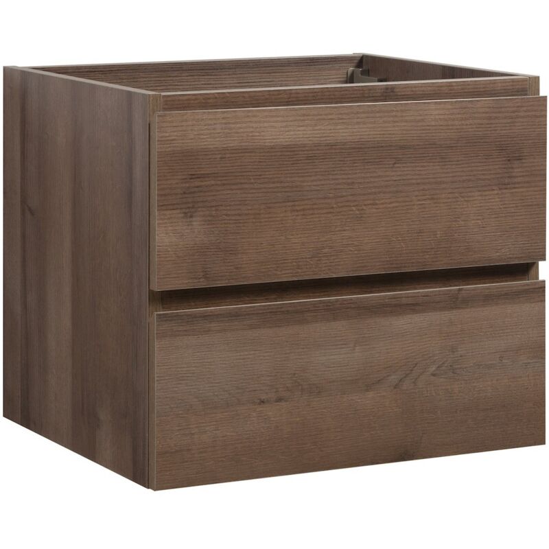 Badplaats - Waschbeckenunterschrank Angela 60cm - Braun Eiche - Unterschrank