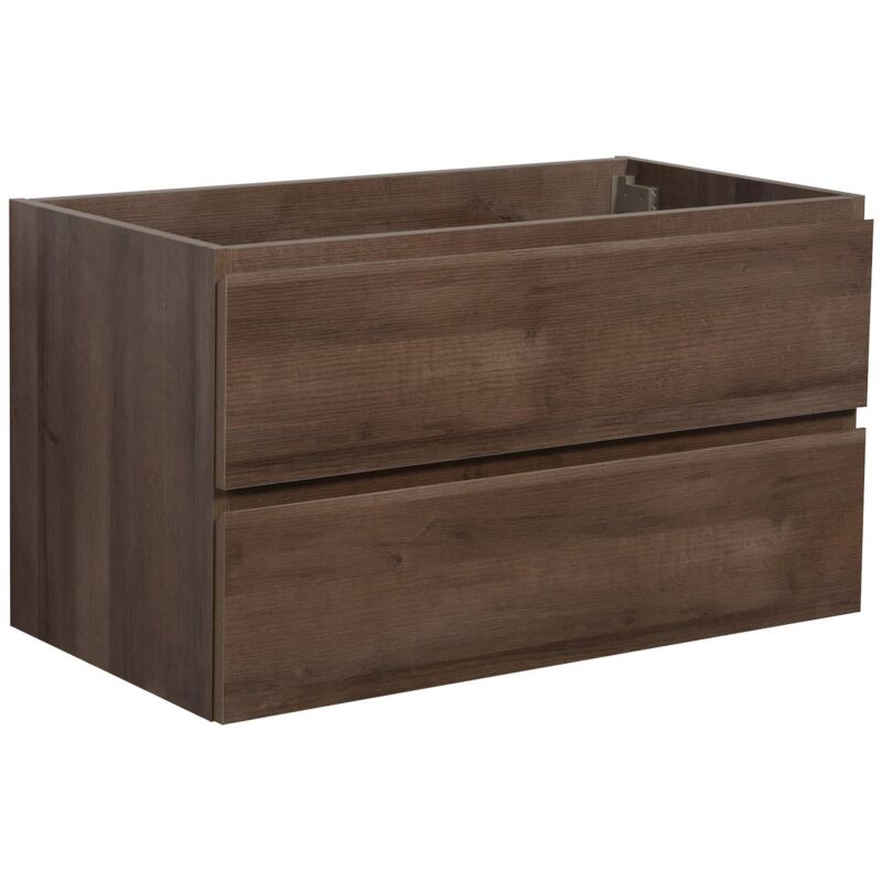 Badplaats Waschbeckenunterschrank Angela 80cm - Braun Eiche - Unterschrank