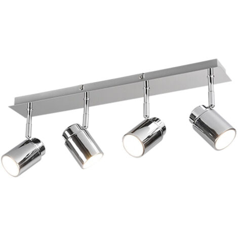 ANGELO H2O BARRA 4 SPOTS ORIENTABILI CROMO IP44 L.52CM 4 LUCI ATTACCO GU10