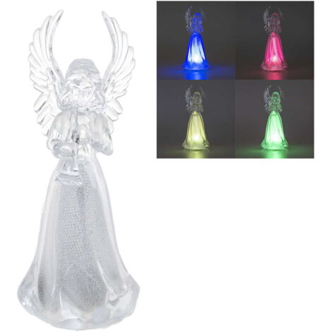 Angelo luminoso in plastica 12 cm