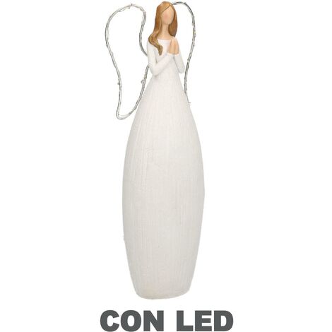 Angelo resina bianco con led cm10x7h30