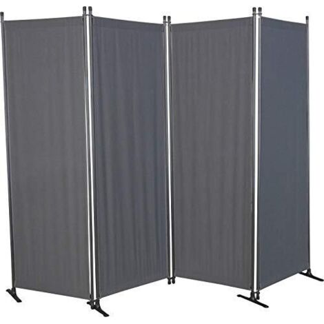 Angerer 4-TLG. Swingtex Paravent, Grigio Scuro