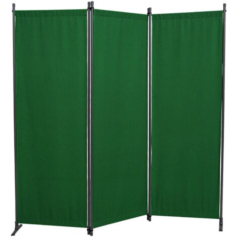 Angerer – Paravento 3 pezzi in PE, verde, 165 x 2 x 165 cm, 630/006/01