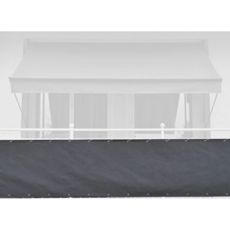 Angerer Paravista per Balcone Design Style Antracite, 75 cm, Lunghezza: 8 Metro