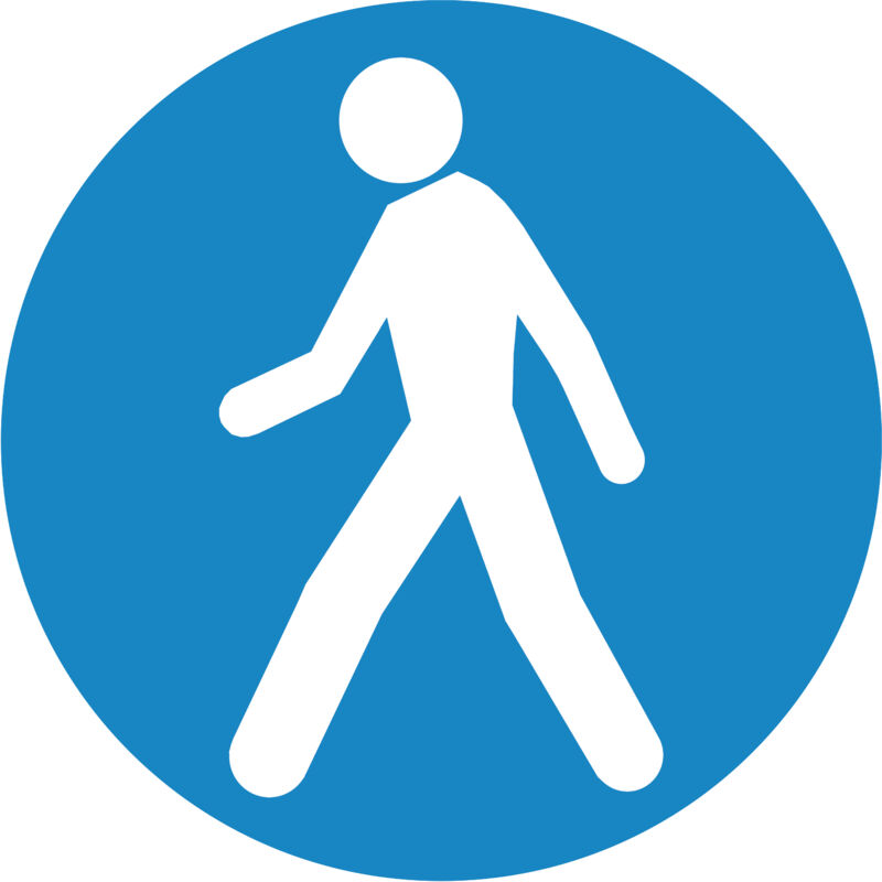 Finish - Sticker sol, avec pictogramme : Piétons, en pvc ( Prix pour 1 )