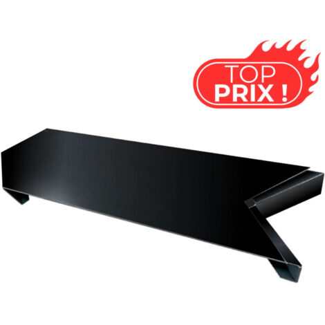 Angle 90° ECO50 pour couvertine acrotère - Noir Foncé - RAL 9005 - 8/10e - ALUHOME
