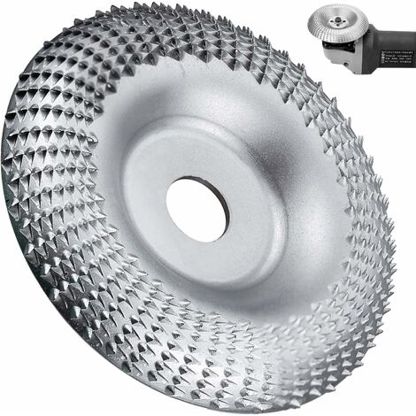 Angle Abrasif Roue Disques a Sculpter le Bois pour Meuleuse Disques de Meuleuses à Rectifier（100mm，Argent）