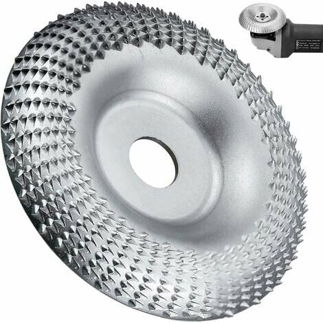 Angle Abrasif Roue Disques a Sculpter le Bois pour Meuleuse Disques de Meuleuses à Rectifier（100mm，Argent）