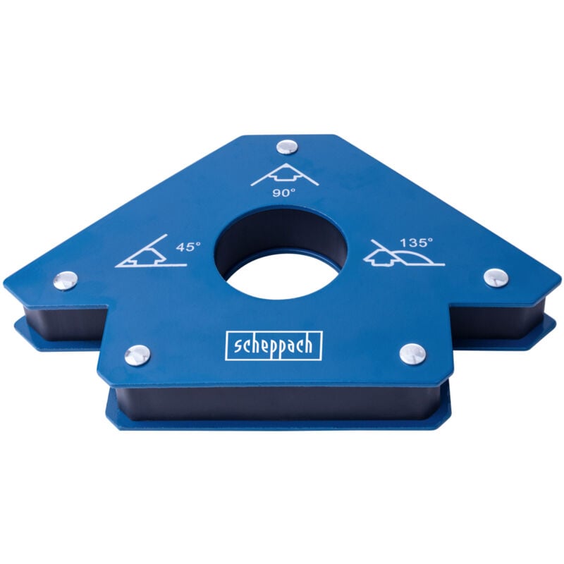 Scheppach - Aimant de soudage triangle - 3 angles différents - 90° - 45° 135° - Aimant d'angle de soudage