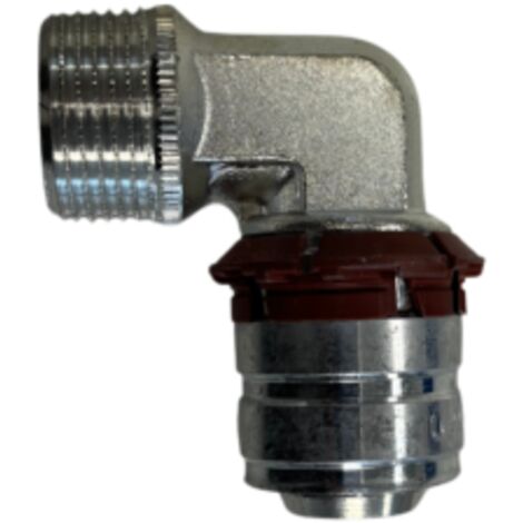 Angle de transition à sertir Uponor 1014751 25xR 3/4 AG, laiton étamé