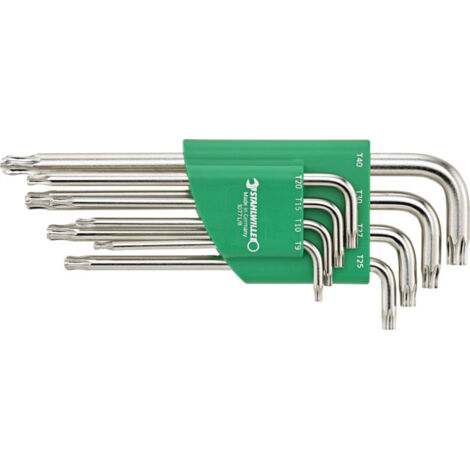 Angle Destornillador establecido Torx Kugelkopf-Sechtkant Key T9-T40  8-PC.