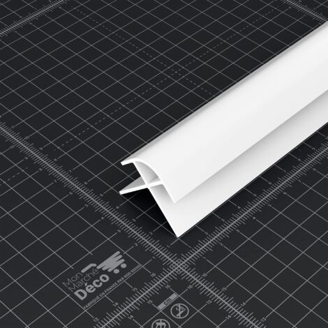 Angle Extérieur 10 mm Panneau Douche PVC - L. 2,40 m - Blanc