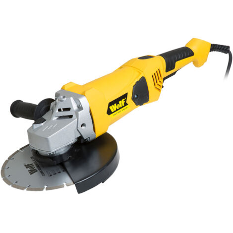 Angle Grinder 2300w Wolf 230mm (9") Adjustable Position 6000rpm