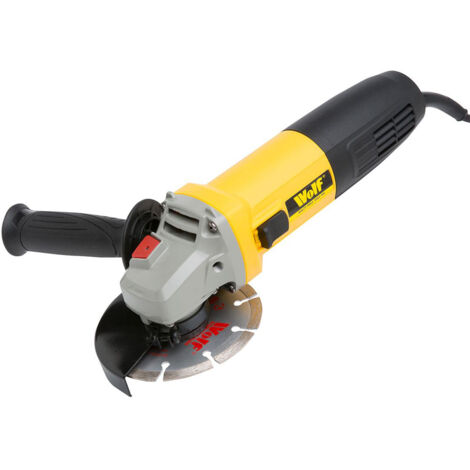 Angle Grinder 850w Wolf 115mm Position Adjustable 11000rpm Corded