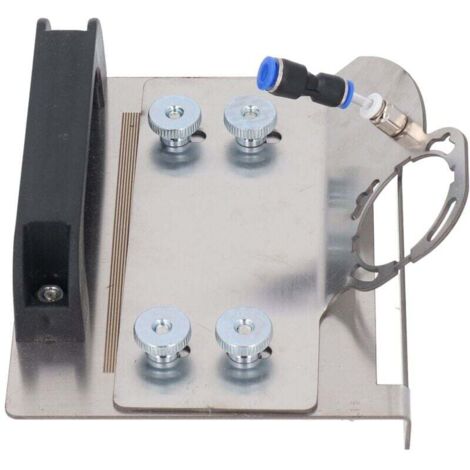 Angle grinder stand for tile, 45-degree chamfer cut, adjustable stainless steel support, ceramic stone