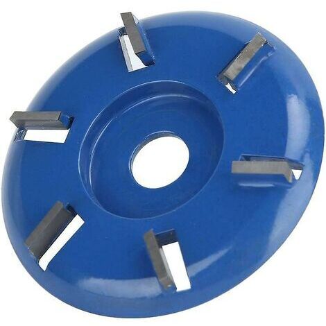 Angle Grinder Stump Remover 6 Tooth Wood Carving Disc Chainsaw Cutter Woodworking Blade Tools (Flat Blade)