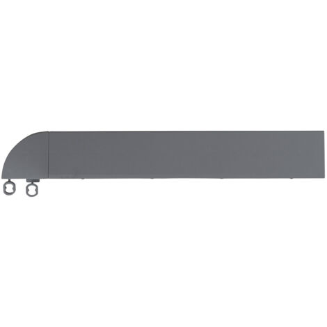 Angle gris anthracite pour dalle épaisseur 12 mm Angle clipsable facile dimensions 35,5 x 5,5 cm Angle à usage intensif idéal pour jardin