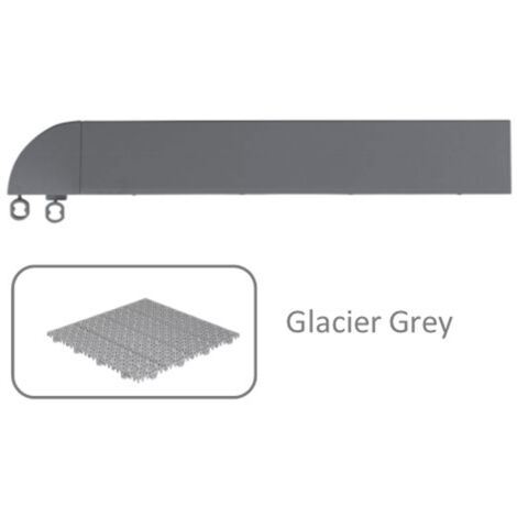 Angle gris pour dalle épaisseur 12 mm Angle clipsable facile dimensions 35,5 x 5,5 cm Angle à usage intensif idéal pour jardin et balcon