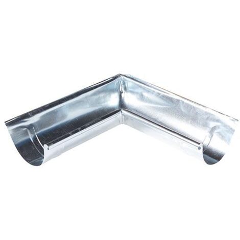 Angle intérieur gouttière demi-rond Acier Galvanisé – Gris - LPP  33cm