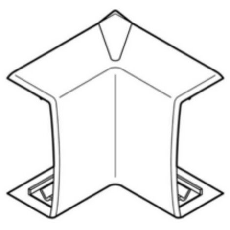 Angle intérieur Variasouple pour moulure Keva 50x20mm blanc Artic – Angle ± 7° – Fixation encliquetable – Installation rapide sans outils – Planet Wattohm