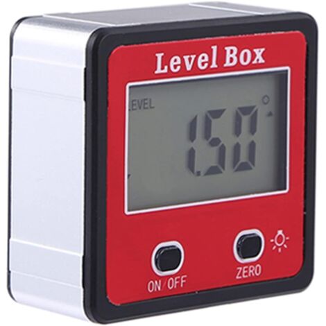 Angle Measure Horizontal Angle Digital Meter Inclinometer, Digital Electronic Level Box Magnetic Base Measuring Tools