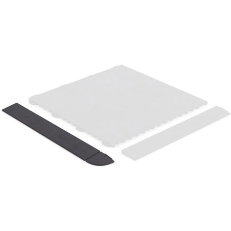 Angle noir pour dalle épaisseur 8 mm Angle clipsable à dimensions 38,5 x 5,5 cm Angle résistant et simple à poser pour extérieur
