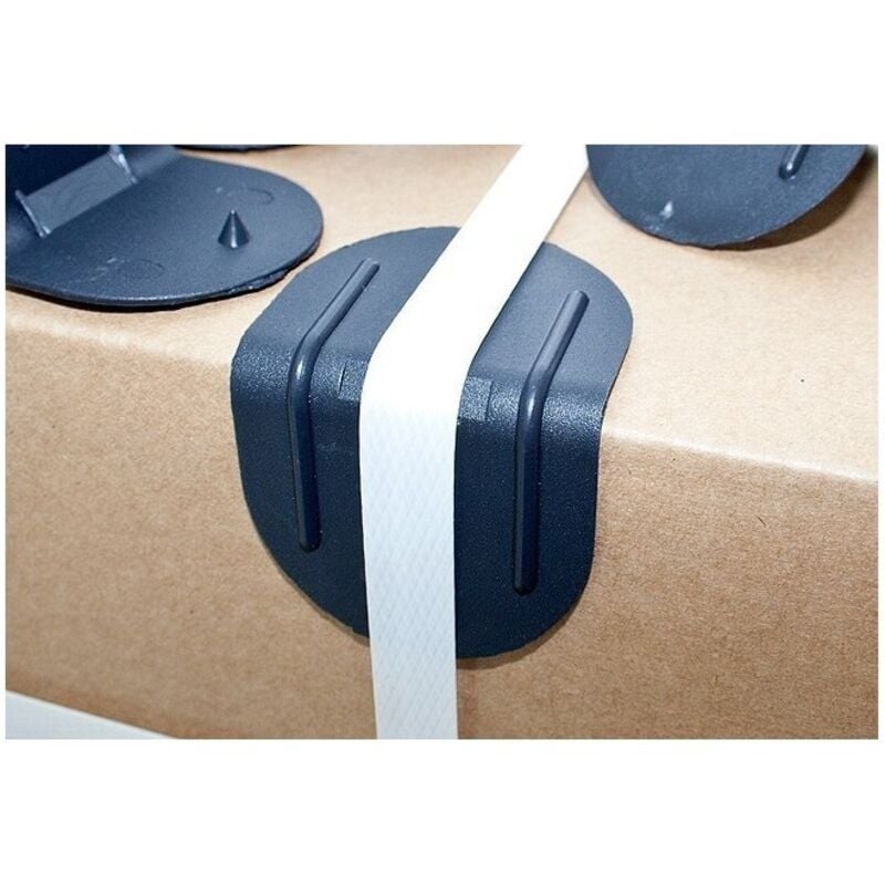 TECPLAST Angle parafeuillard plastique noir 40x40 mm - carton de 1000 coins parafeuillard