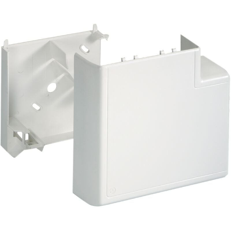 Angle plat - avec fond goulotte - 90 x 55 - blanc - ta-c45 Iboco 04532