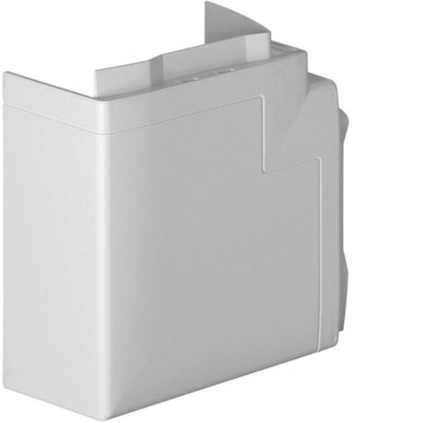 Angle plat et dérivation queraz enclipsage direct pour BD50100 RAL 9010 blanc (L43689010)