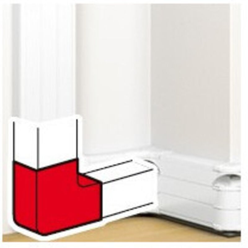 Legrand - 075646 - Angle plat 90° - pour goulotte à clippage direct Prog Mosaic 50x180mm