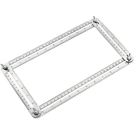 Angle Règle de mesure , Outil de mesure d'angle , Règle multi angle , règle pliante à double échelle en alliage d'aluminium à quatre pliages règle outil de mesure d'angle